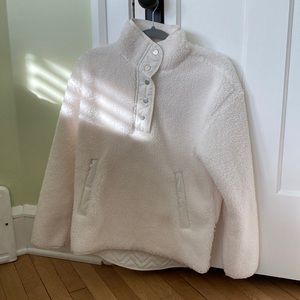 Athleta White Fleece Sweatshirt